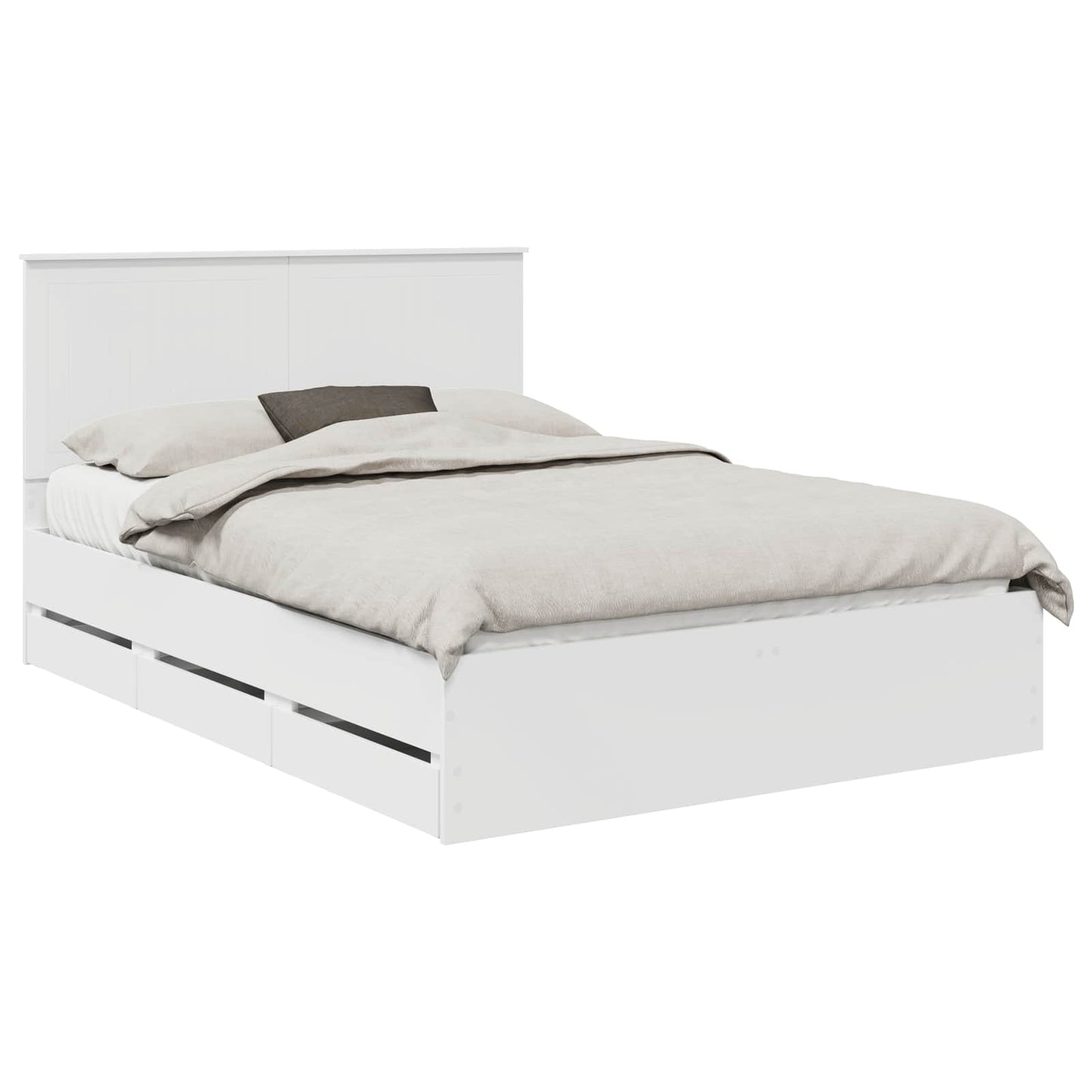 Struttura del letto Bianco 140 x 190 cm Legno Ingegnerizzato