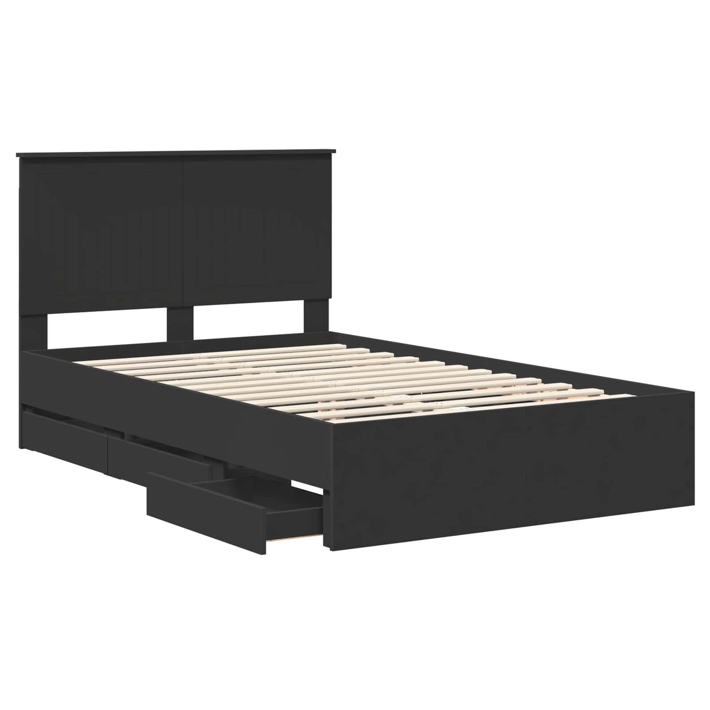 Struttura del letto Nero 120 x 200 cm Legno Ingegnerizzato