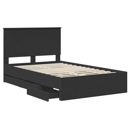 Struttura del letto Nero 120 x 200 cm Legno Ingegnerizzato