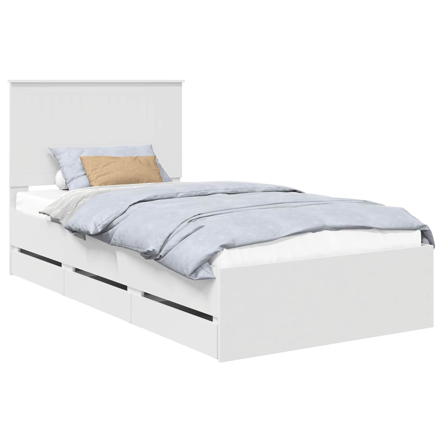 Struttura del letto Bianco 100 x 200 cm Legno Ingegnerizzato