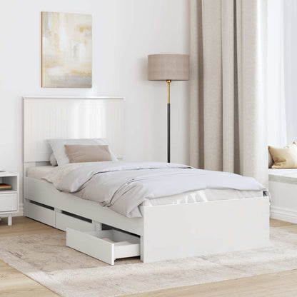 Struttura del letto Bianco 90 x 200 cm Legno Ingegnerizzato