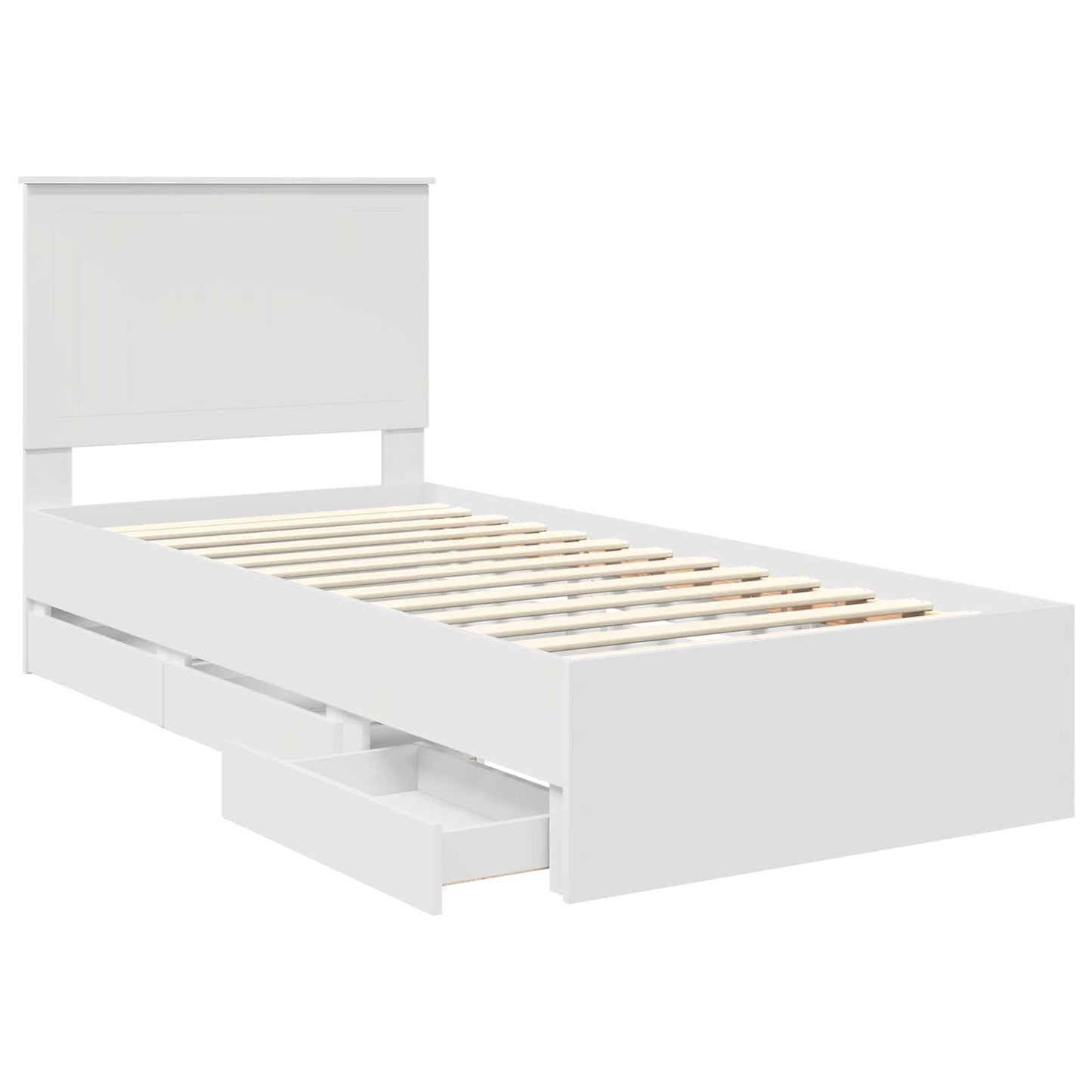 Struttura del letto Bianco 90 x 200 cm Legno Ingegnerizzato