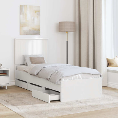 Struttura del letto Bianco 75 x 190 cm Legno Ingegnerizzato