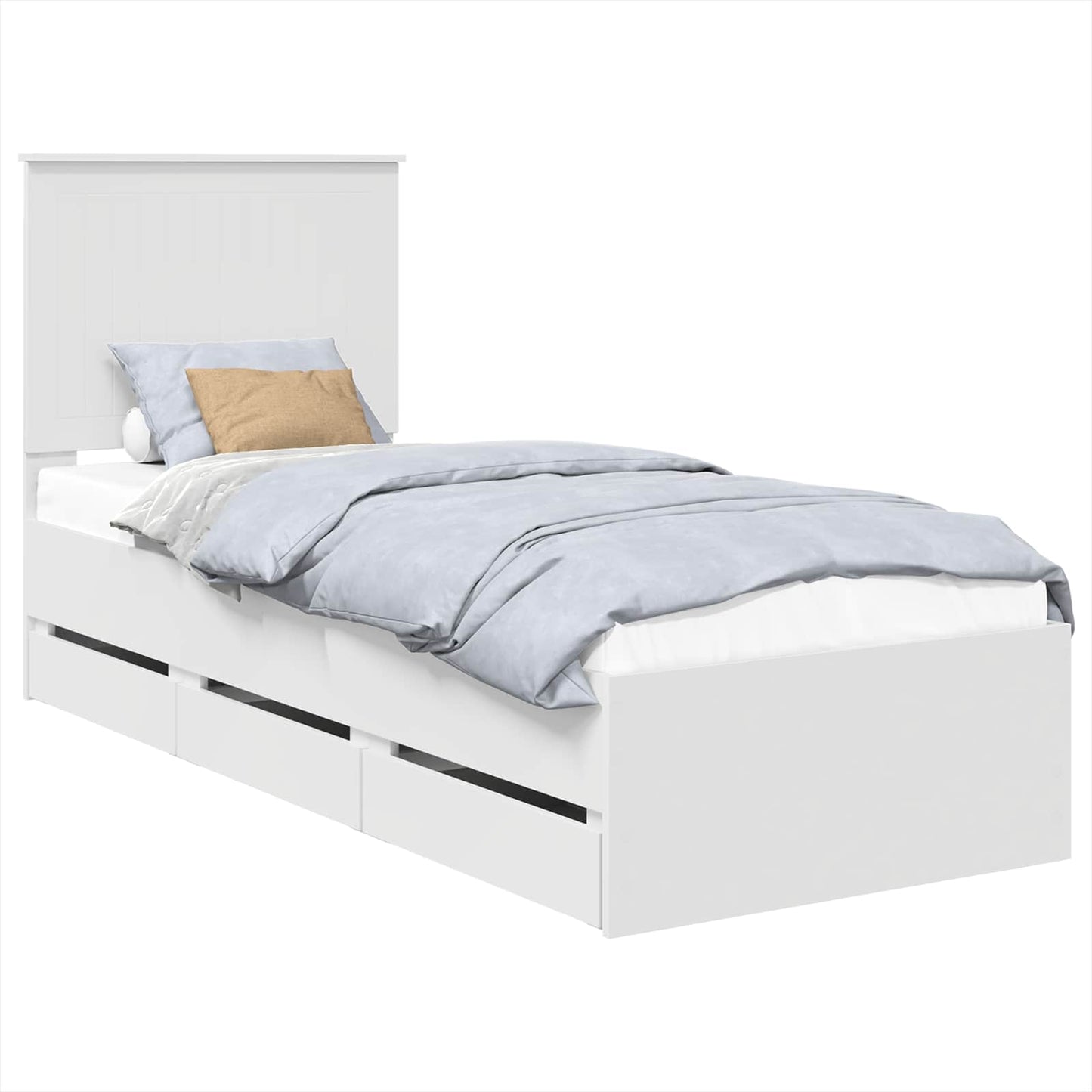 Struttura del letto Bianco 75 x 190 cm Legno Ingegnerizzato