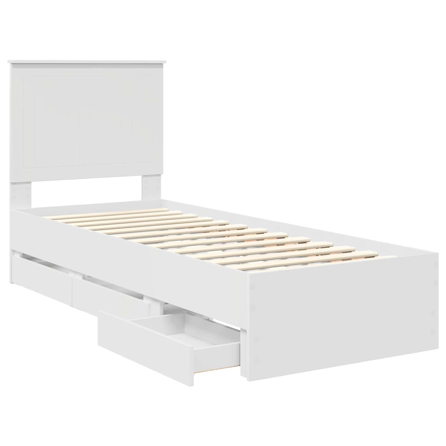 Struttura del letto Bianco 75 x 190 cm Legno Ingegnerizzato