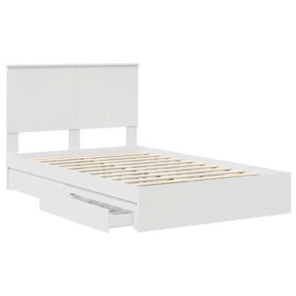 Letto con Contenitore Bianco 120 x 200 cm Legno multistrato