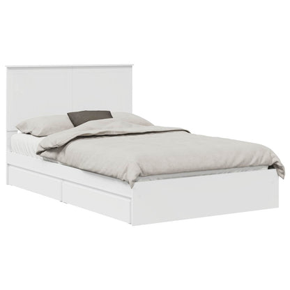 Letto con Contenitore Bianco 120 x 190 cm Legno multistrato