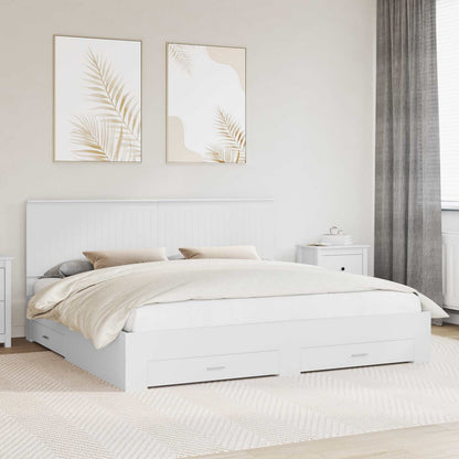 Struttura del letto Bianco 200 x 200 cm Legno multistrato
