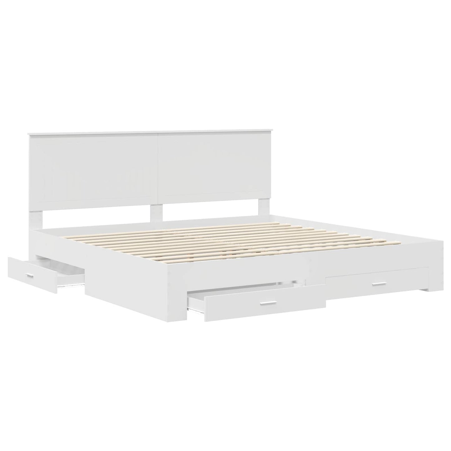 Struttura del letto Bianco 200 x 200 cm Legno multistrato