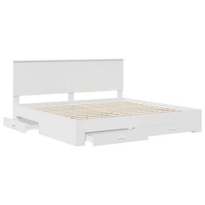 Struttura del letto Bianco 200 x 200 cm Legno multistrato