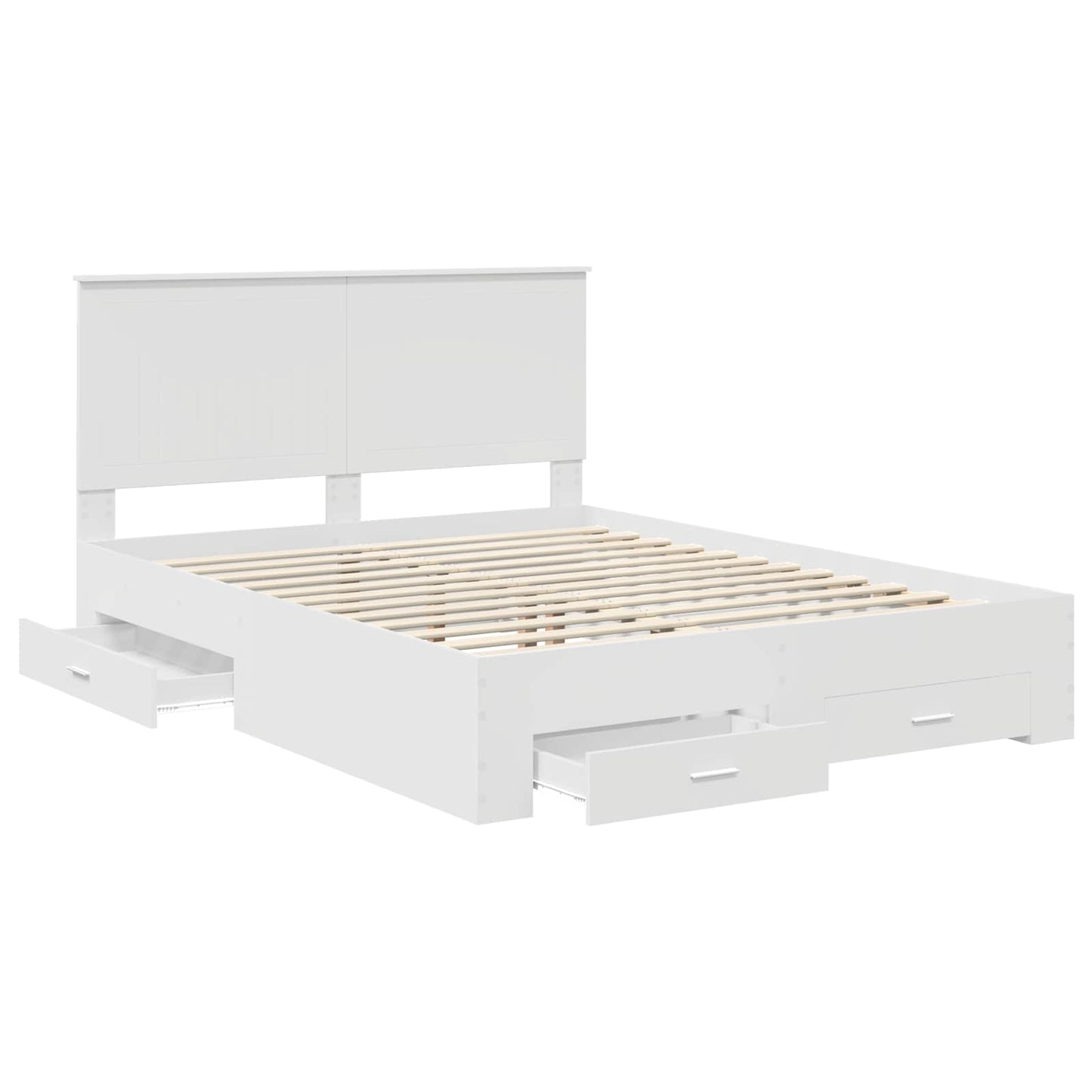 Struttura del letto Bianco 150 x 200 cm Legno multistrato
