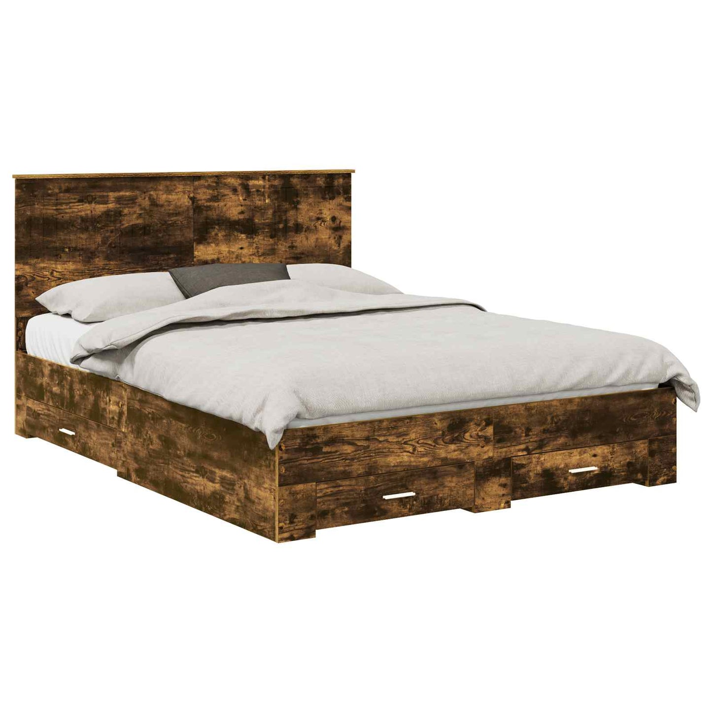 Struttura del letto Rovere fumÃ© 150 x 200 cm Legno multistrato