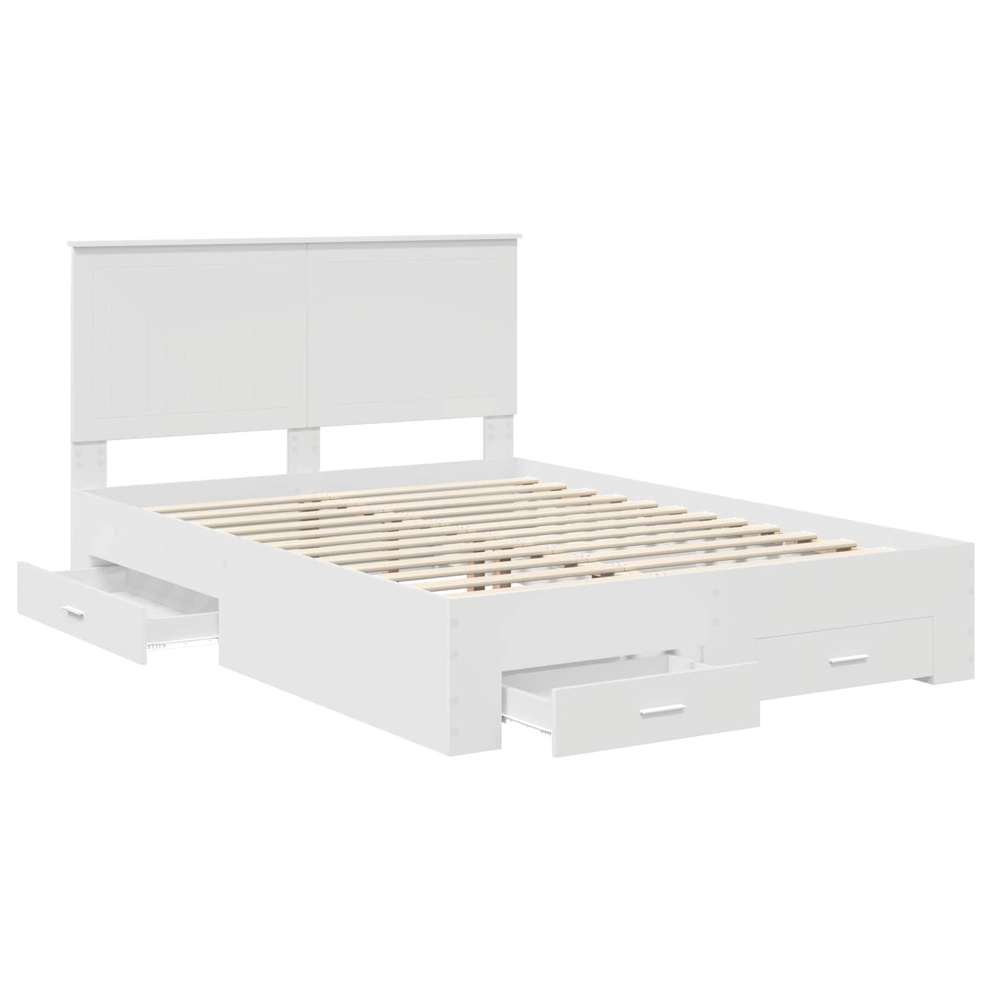 Struttura del letto Bianco 140 x 200 cm Legno multistrato