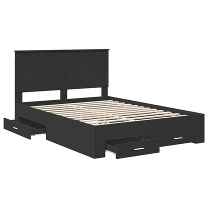 Struttura del letto Nero 135 x 190 cm Legno multistrato