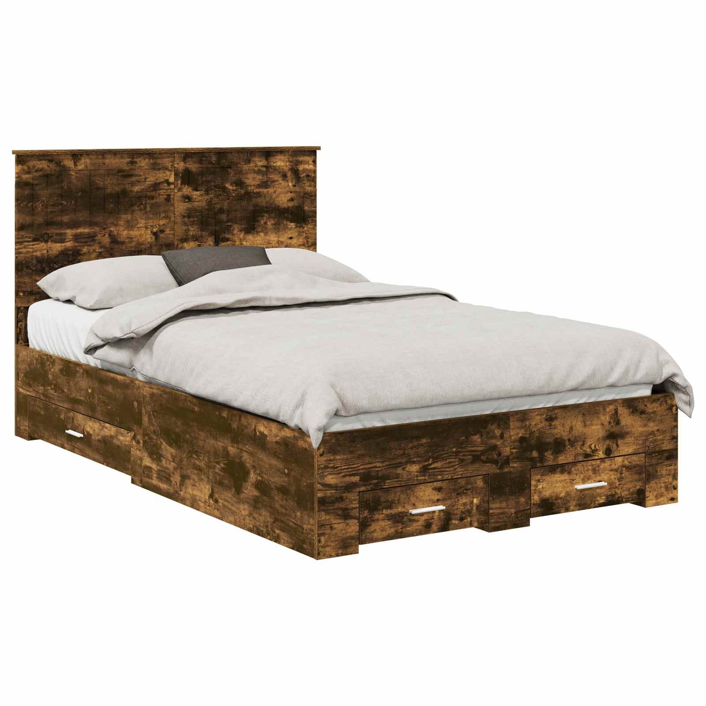 Struttura del letto Rovere fumÃ© 120 x 190 cm Legno multistrato