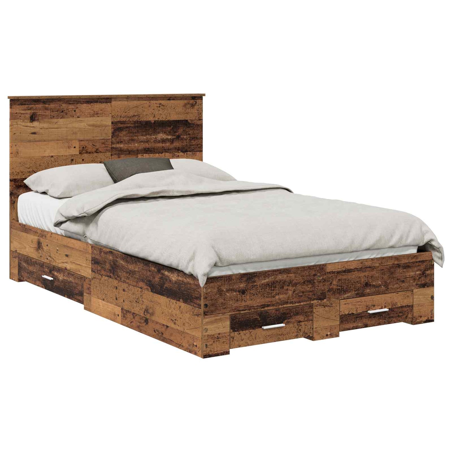Struttura del letto con testiera Legno vecchio 120 x 190 cm