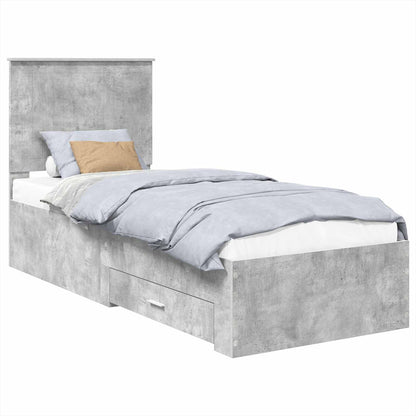 Struttura del letto Grigio Certo e Argento 70 x 190 cm