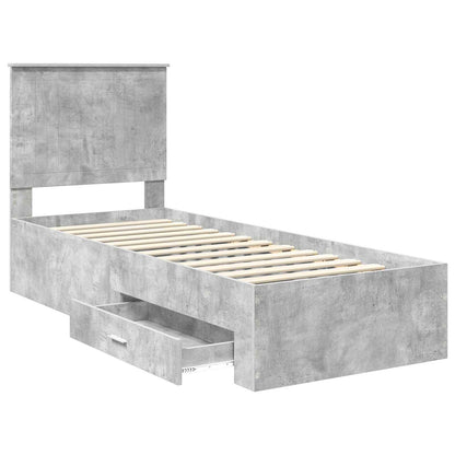 Struttura del letto Grigio Certo e Argento 70 x 190 cm