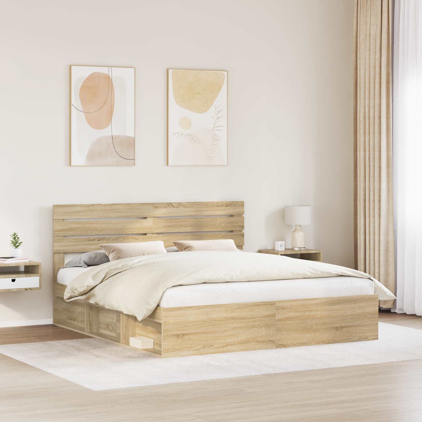 Struttura del letto Sonoma 200 x 200 cm Pino massello