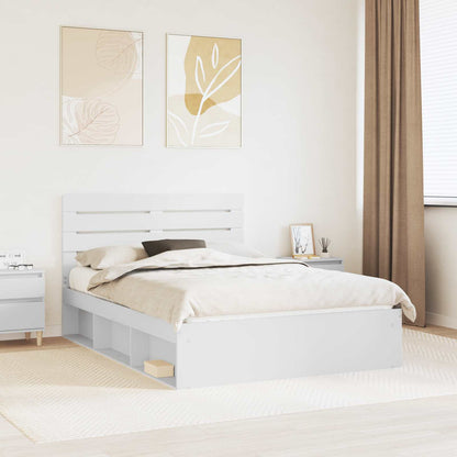 Struttura del letto Bianco 140 x 190 cm Pino massello