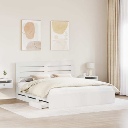 Struttura del letto Bianco 200 x 200 cm Legno Ingegnerizzato