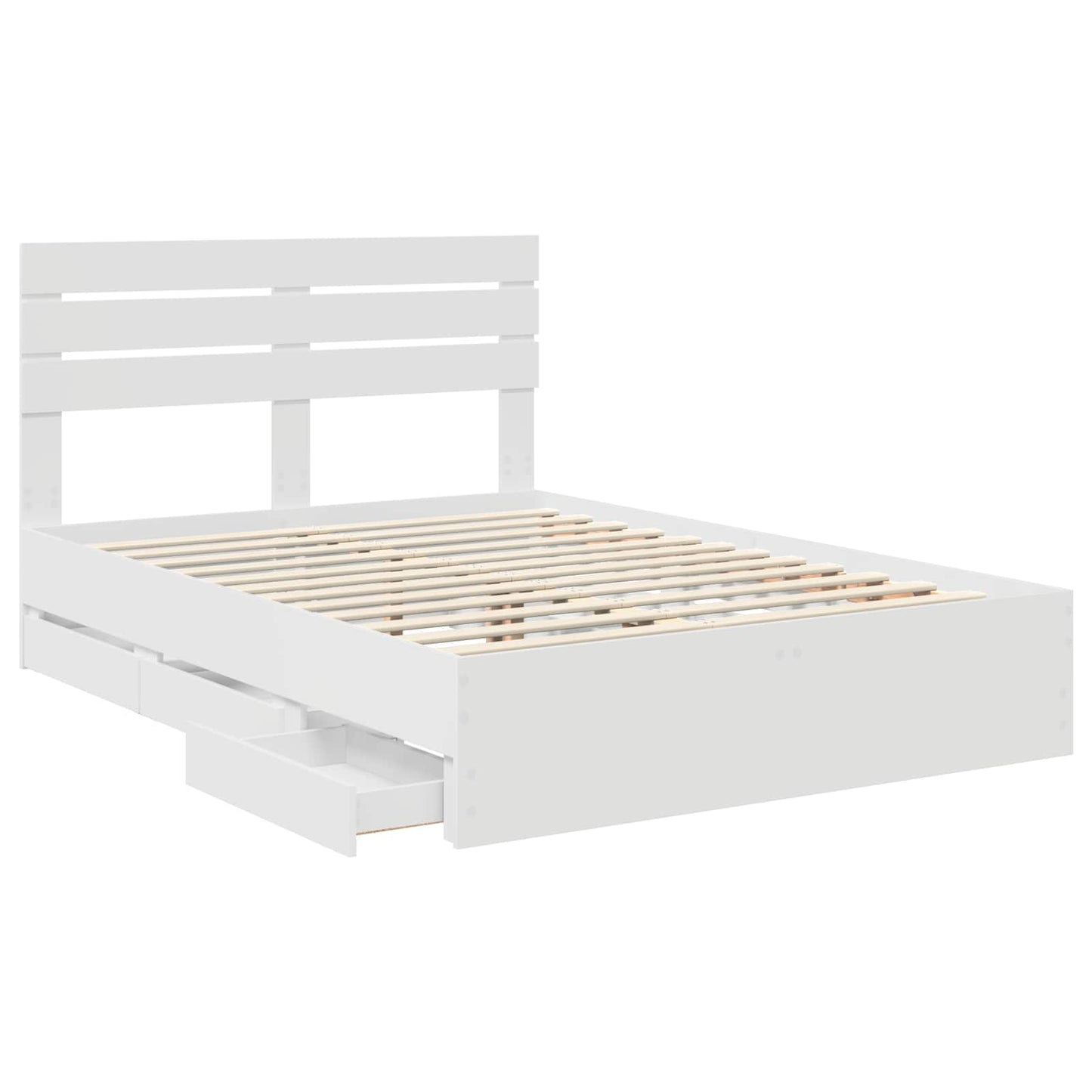 Struttura del letto Bianco 140 x 200 cm Legno Ingegnerizzato