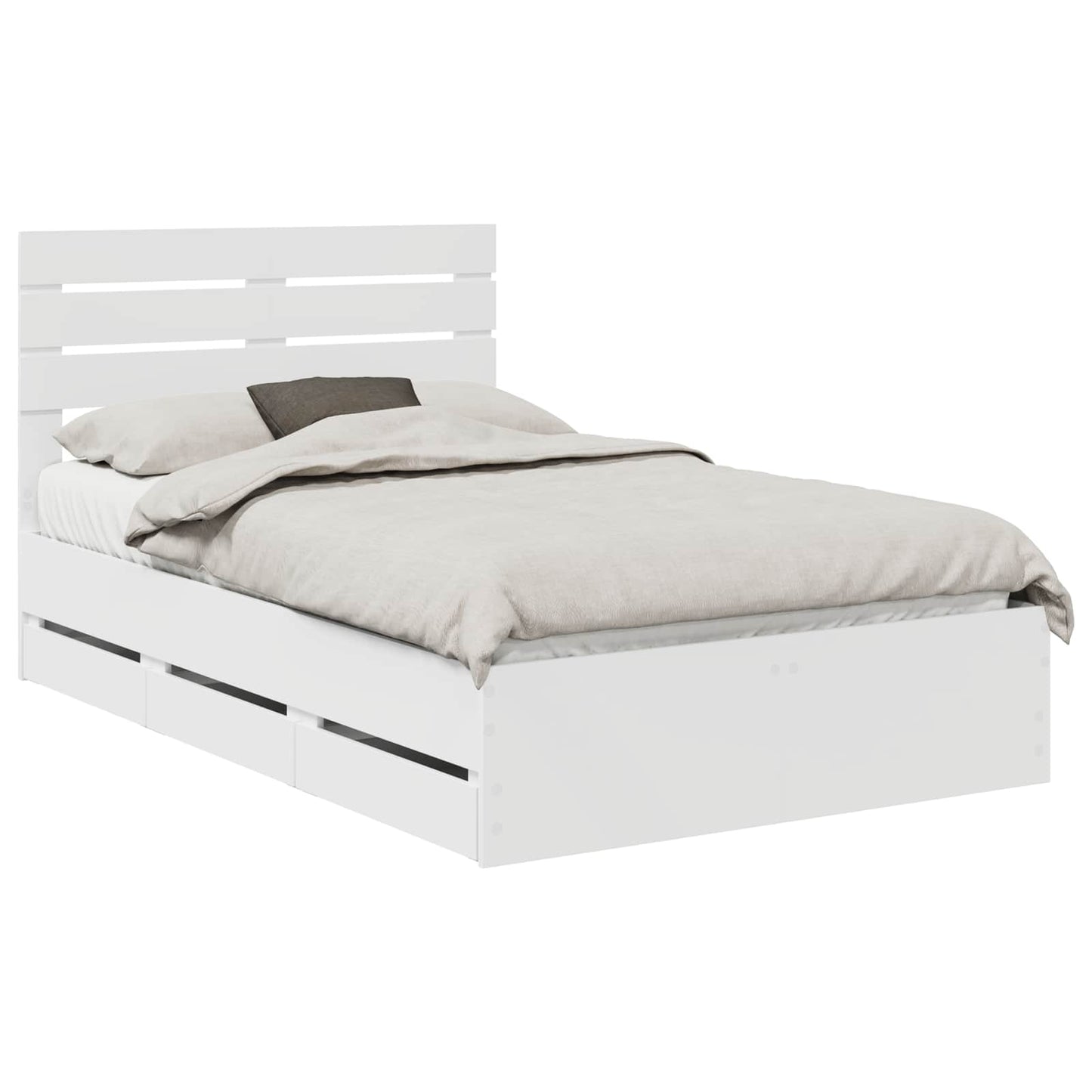 Struttura del letto Bianco 120 x 190 cm Legno Ingegnerizzato