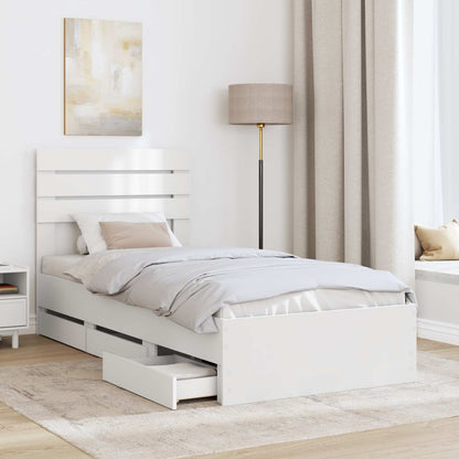 Struttura del letto Bianco 90 x 200 cm Legno Ingegnerizzato