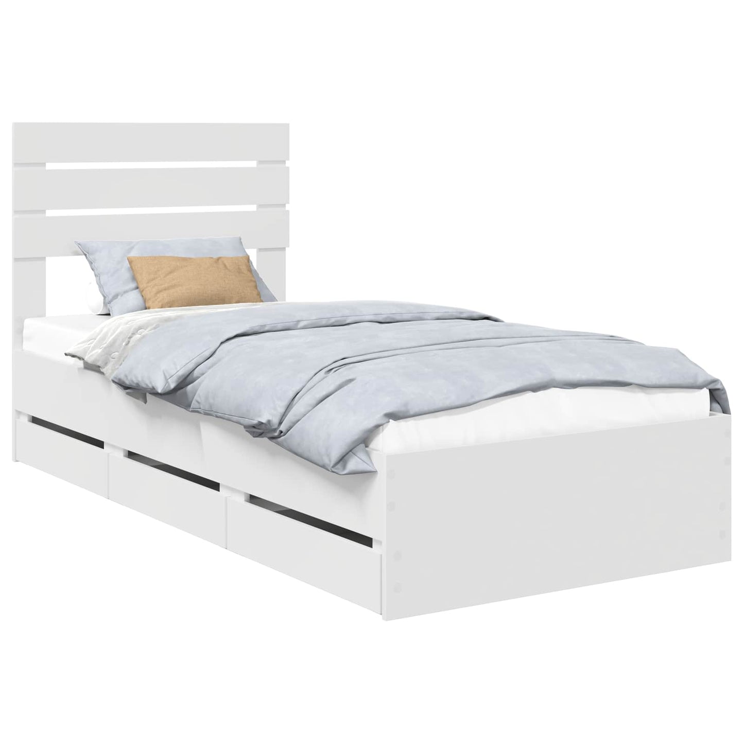Struttura del letto Bianco 75 x 190 cm Legno Ingegnerizzato
