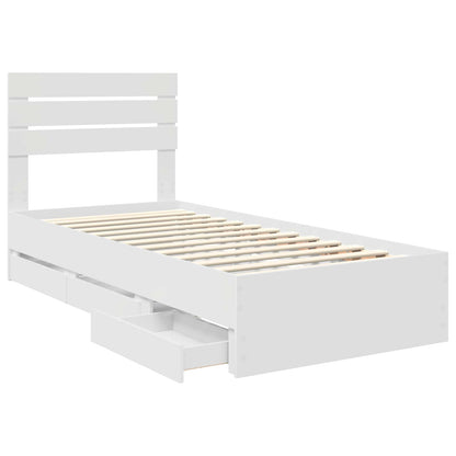 Struttura del letto Bianco 75 x 190 cm Legno Ingegnerizzato