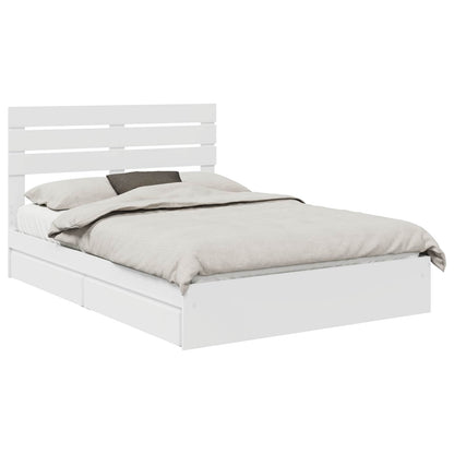 Letto con Contenitore Bianco 160 x 200 cm Legno multistrato