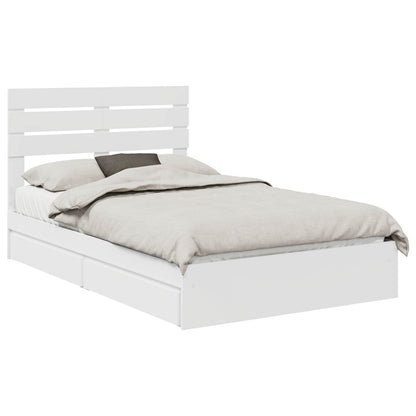 Letto con Contenitore Bianco 120 x 190 cm Legno multistrato