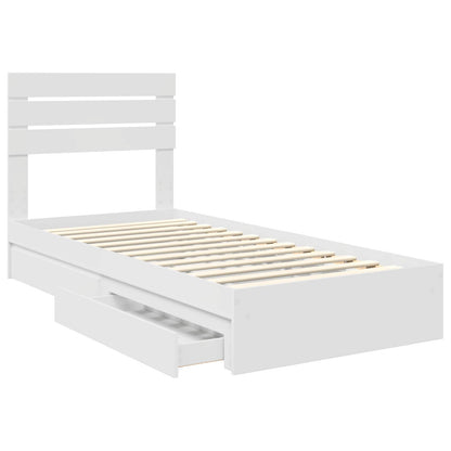 Letto con Contenitore Bianco 90 x 200 cm Legno multistrato