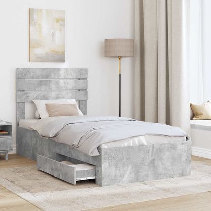 Struttura del letto Grigio Certo e Argento 70 x 190 cm