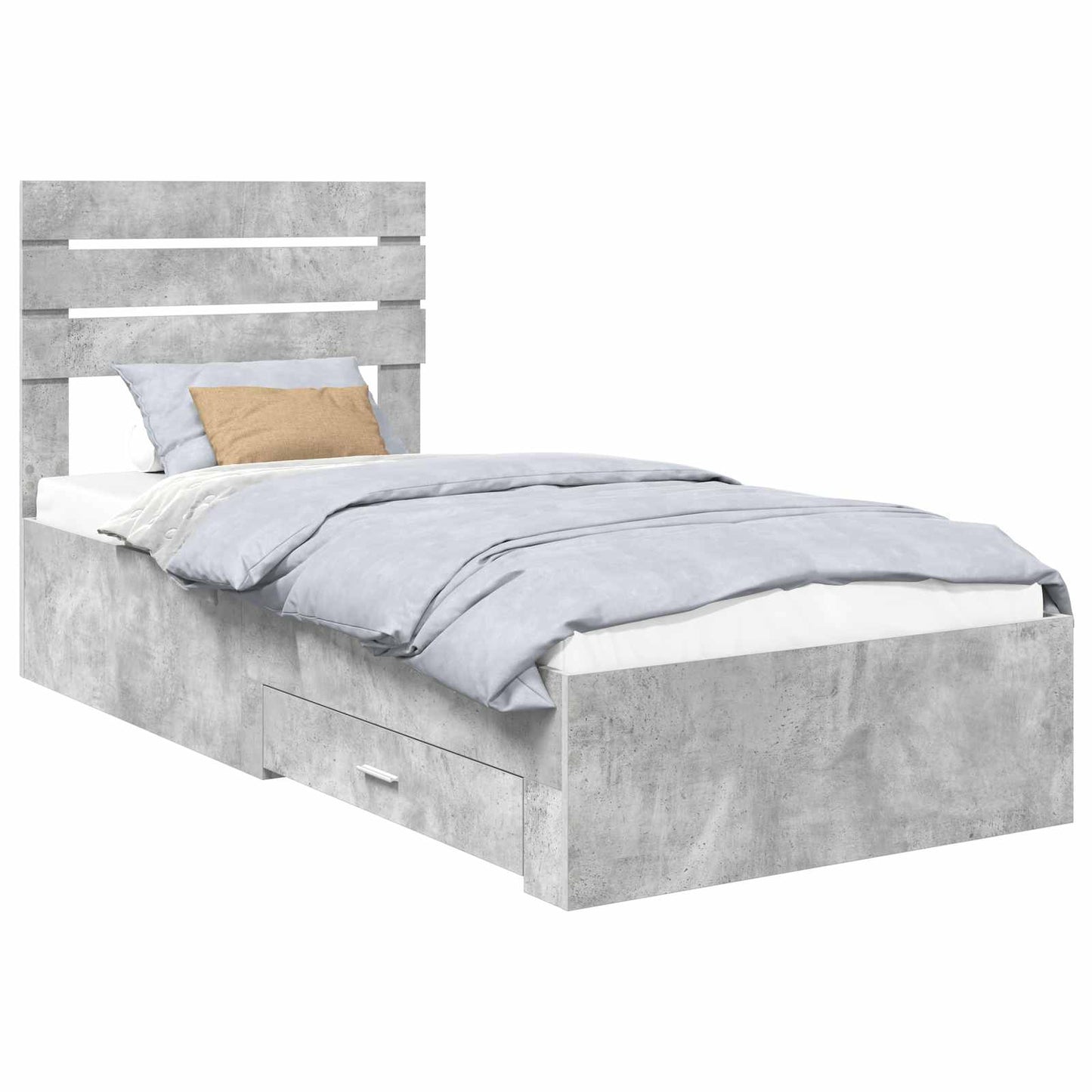 Struttura del letto Grigio Certo e Argento 70 x 190 cm