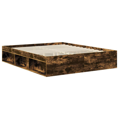 Struttura del letto Rovere fumÃ© 160 x 200 cm Pino massello