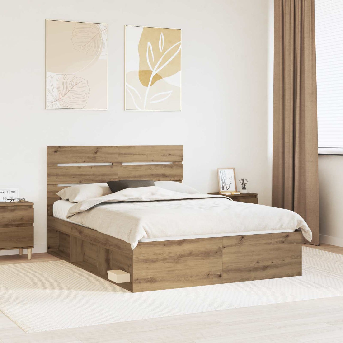 Struttura del letto Rovere artigianale 150 x 200 cm