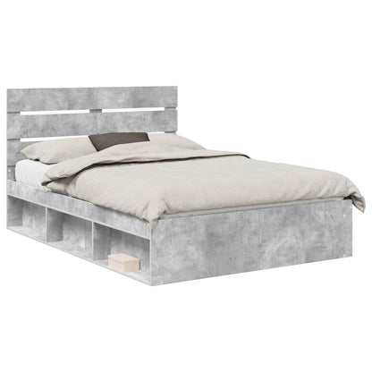 Struttura del letto Calcestruzzo 140 x 190 cm Pino massello