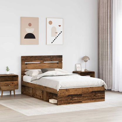 Struttura del letto Legno vecchio 135 x 190 cm Pino massello