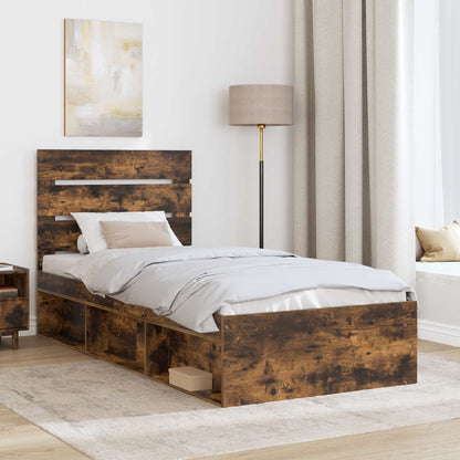 Struttura del letto Rovere fumÃƒÂ© 75 x 190 cm Pino massello