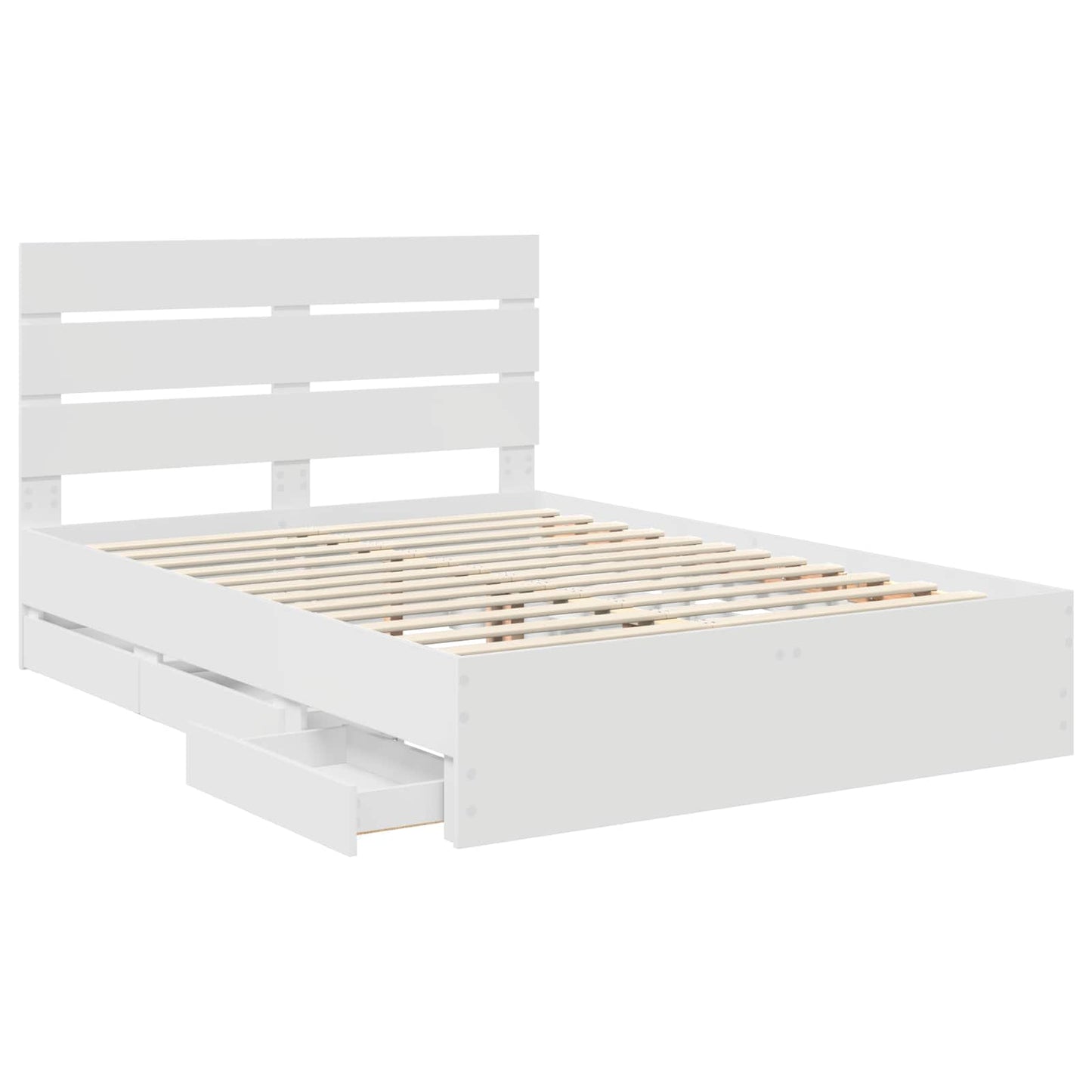 Struttura del letto Bianco 140 x 200 cm Legno Ingegnerizzato