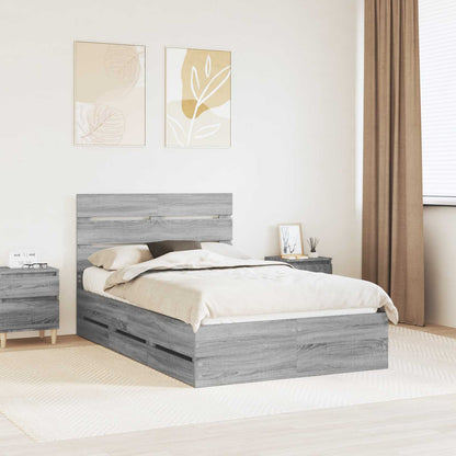 Struttura del letto con cassetto Grigio Sonoma 120 x 200 cm