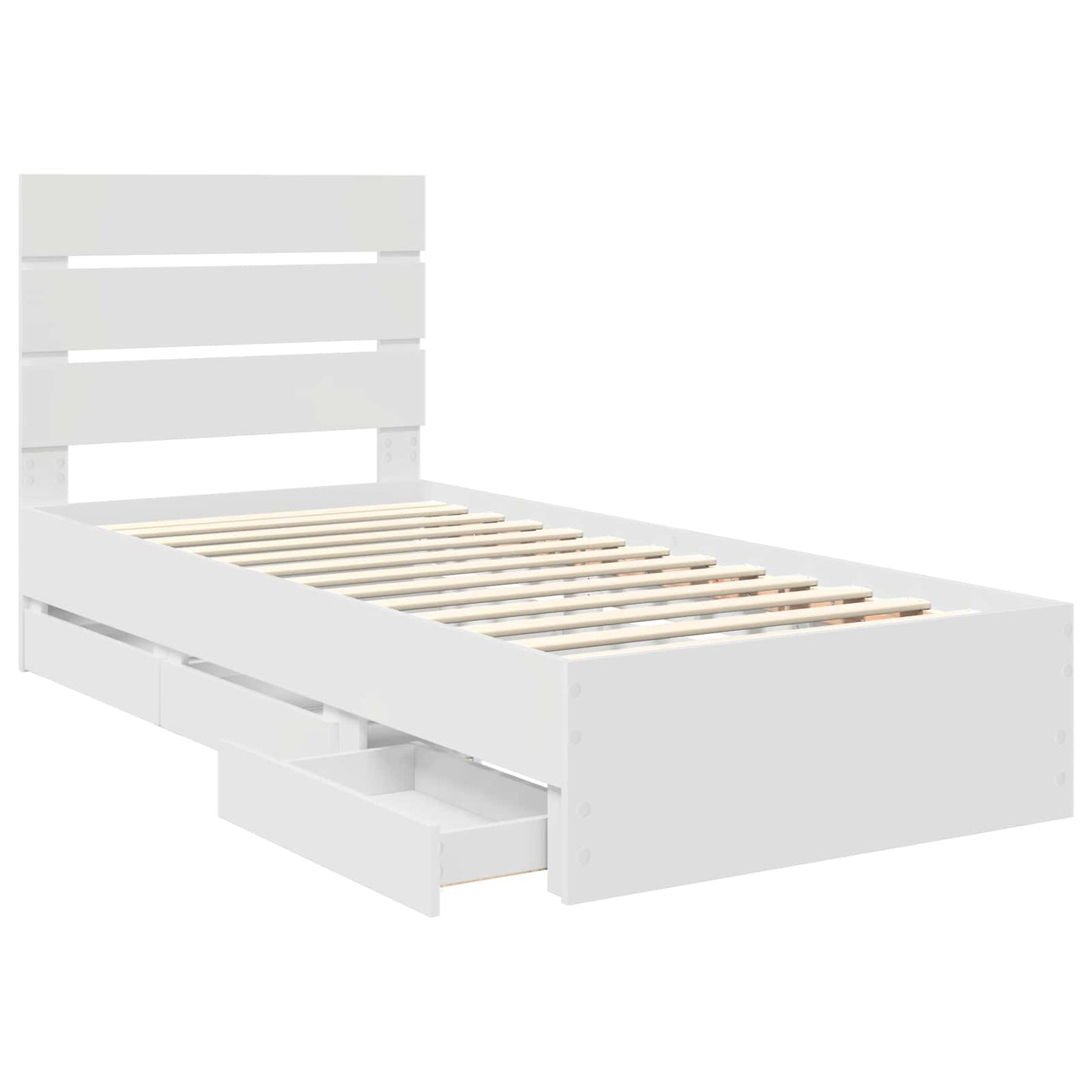 Struttura del letto Bianco 90 x 200 cm Legno Ingegnerizzato