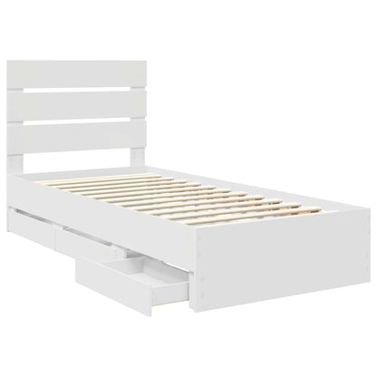 Struttura del letto Bianco 75 x 190 cm Legno Ingegnerizzato