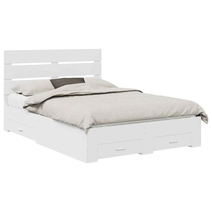 Struttura del letto Bianco 160 x 200 cm Legno multistrato