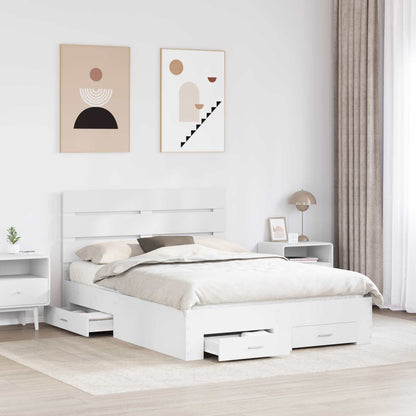 Struttura del letto Bianco 150 x 200 cm Legno multistrato