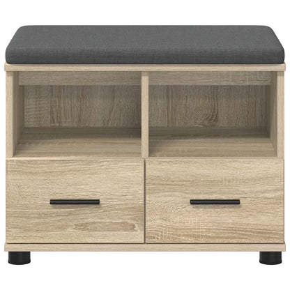 Panca per ingresso con cuscino Rovere Sonoma 60 x 38 x 46 cm