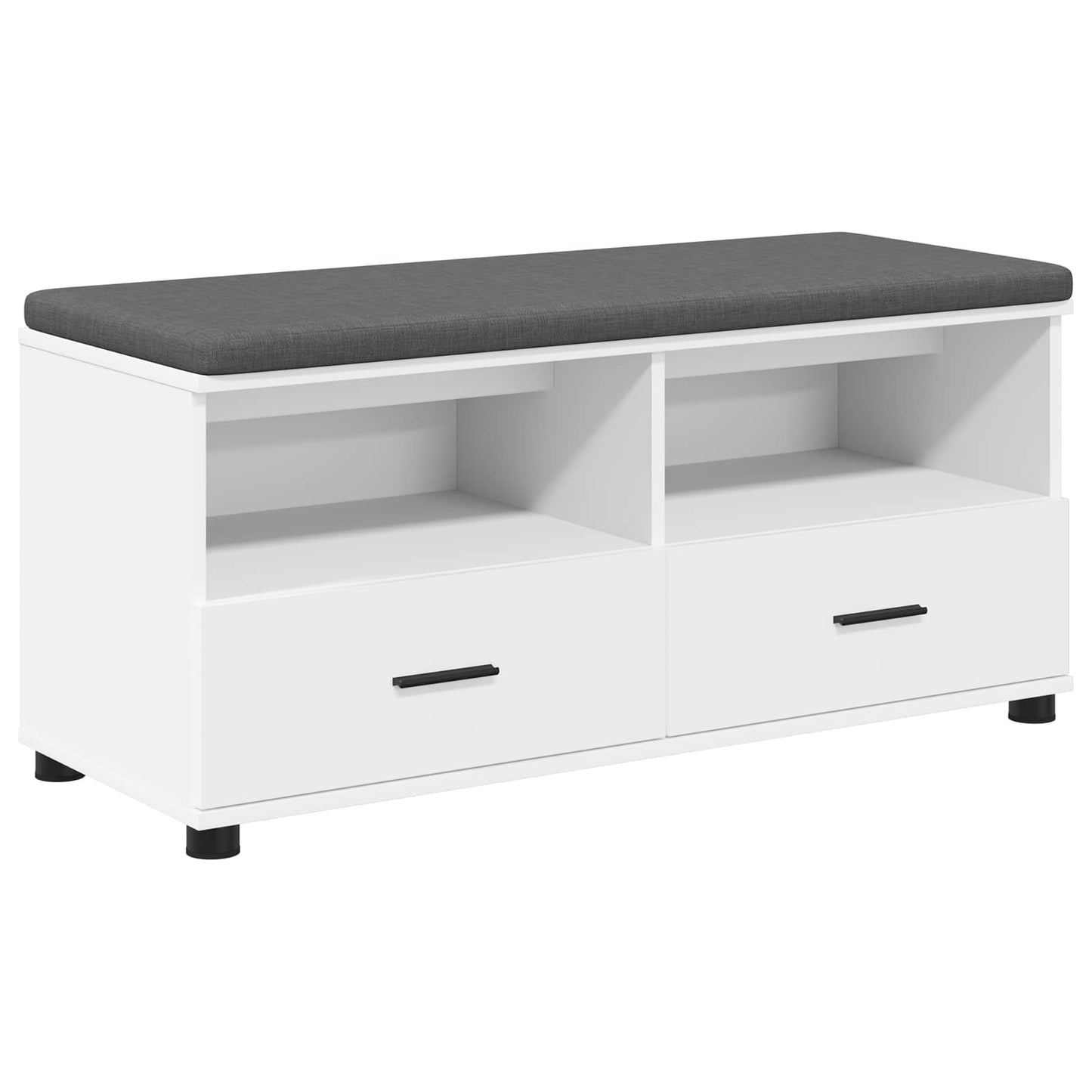 Panca per ingresso con cuscino Bianco 100 x 38 x 46 cm