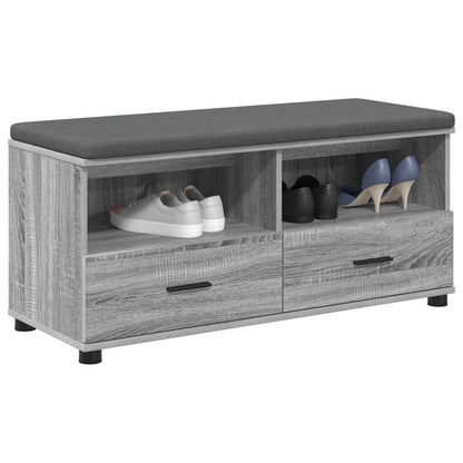 Panca per ingresso con cuscino Sonoma grigia 100 x 38 x 46 cm