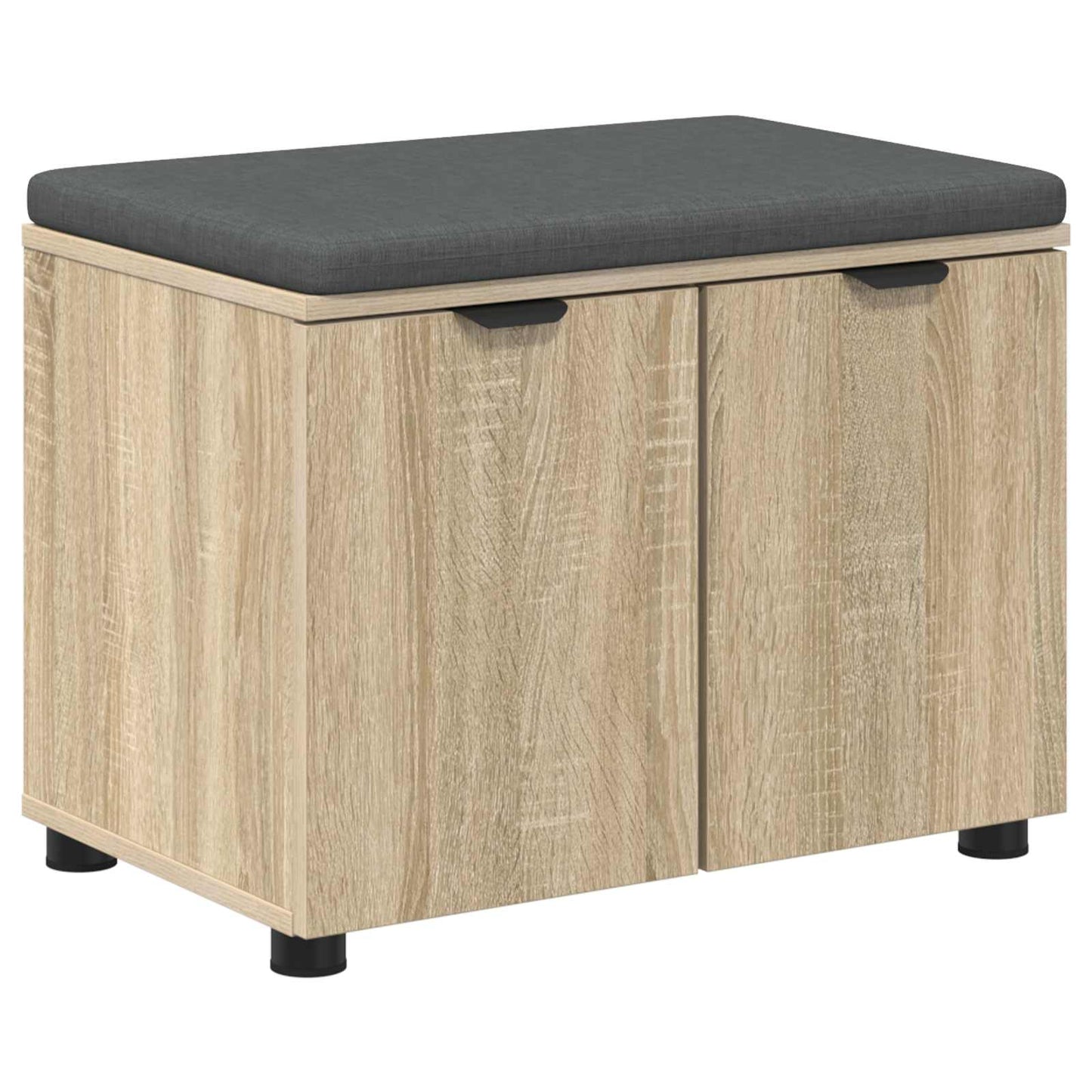 Panca per ingresso con cuscino Rovere Sonoma 60 x 38 x 46 cm